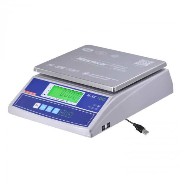 Фасовочные настольные весы M-ER 326 AF-32.5 "Cube" LCD USB (двойной дисплей) купить по низкой цене | МАКСПРОФИТ